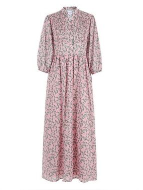 THE SHIRT the charlotte dress in pink/green print